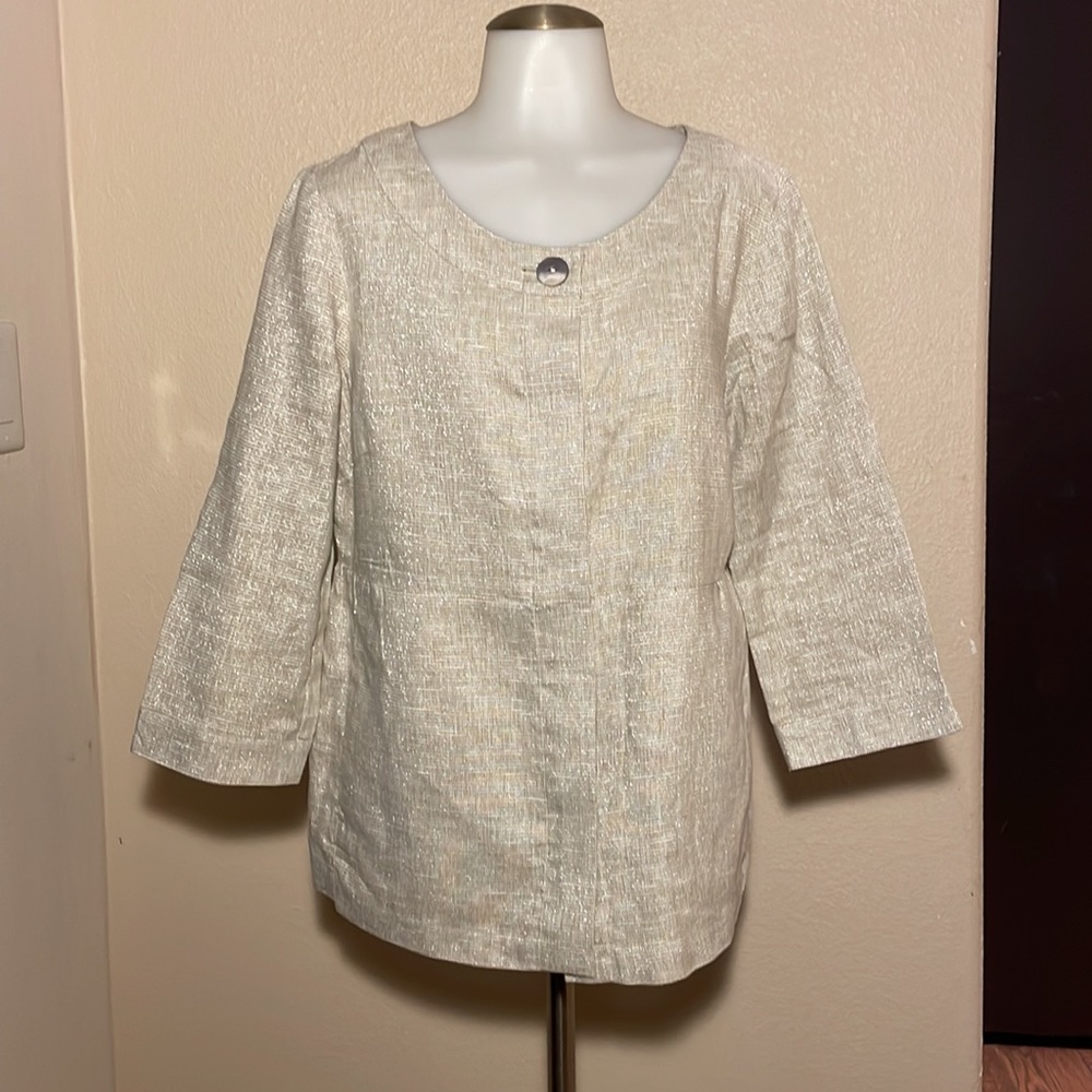 J.Jill gold tone shimmery jacket